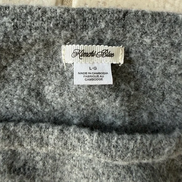 Urban Outfitters Kimchi Blue NWOT Grey Sweater - size large - Picture 2 of 5